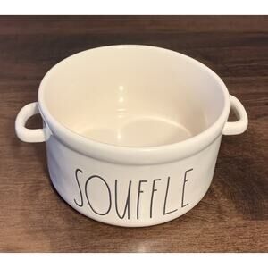 Rae Dunn Ceramic Souffle Baking Dish Bowl Farmhouse Chef Kitchen Decor Staging